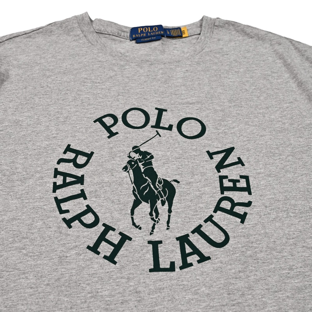 Ralph Lauren Polo Shirt Men's Large Big Pony Graphic T-Shirt Tee Classic Fit